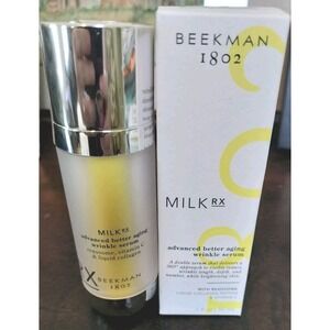 NIB Beekman 1802 Milk RX Advanced Better Aging Wrinkle Serum 1 fl oz Brightening
